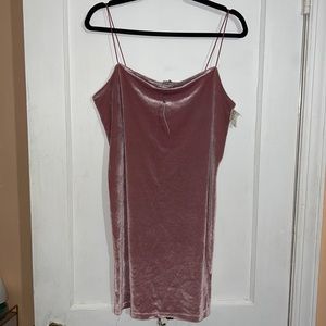 Sexy, Short, Velvet Pink, Spaghetti Strap Dress.. never worn